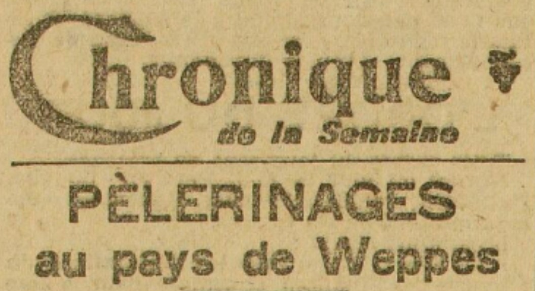Pèlerinage au pays des Weppes